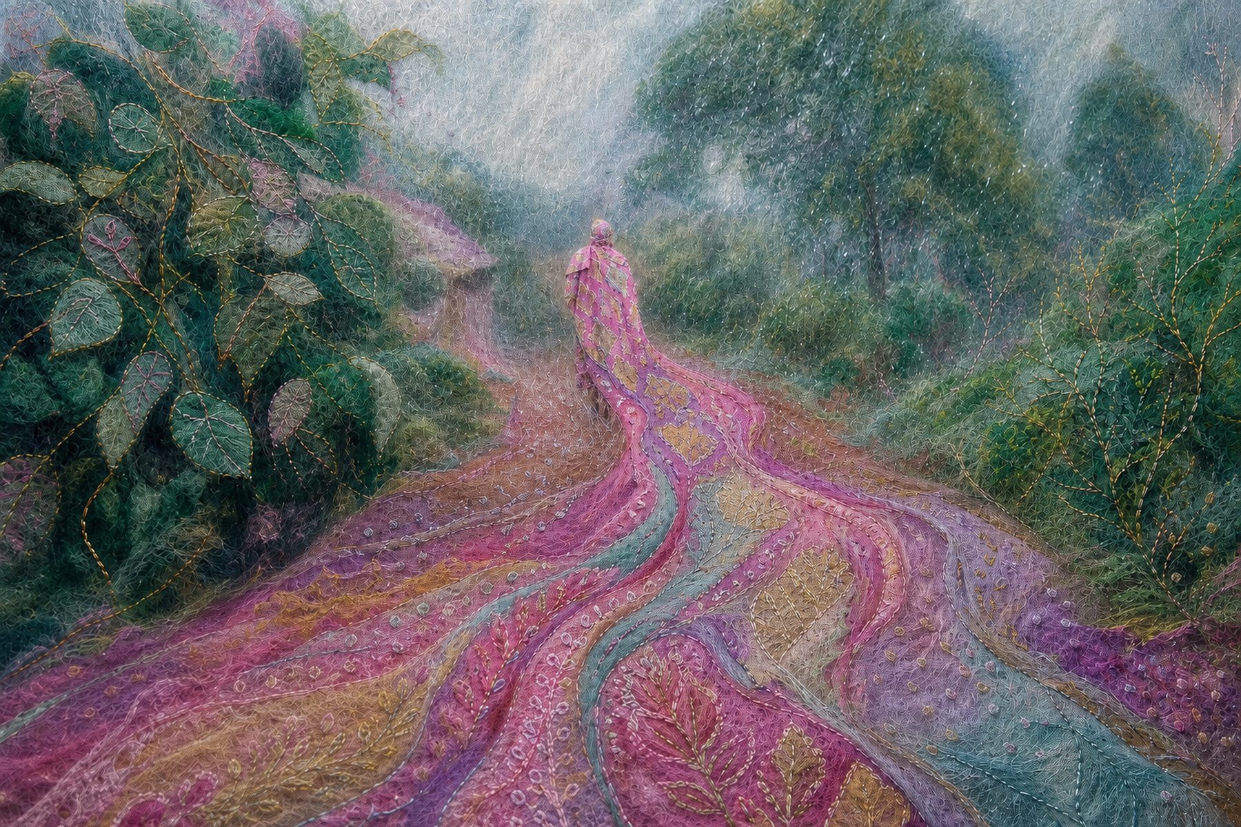 Photography-rooted textile artwork, study 03